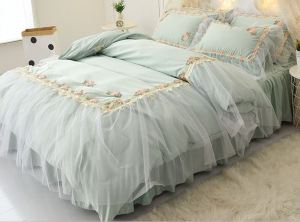 [PRE-ORDER] Cadar Pengantin Beropol Wedding Bedsheet Cotton Set 4 in 1 (ETA: 14 days)