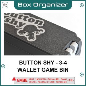 Button Shy - 3-4 Wallet Game Bin Board Game Box Organizer Insert