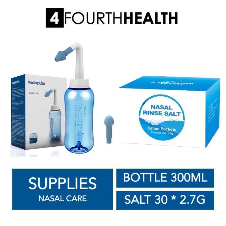 Waterpulse Sinus Care Nasal Rinse Bottle 300ml & Salt | For Adults ...