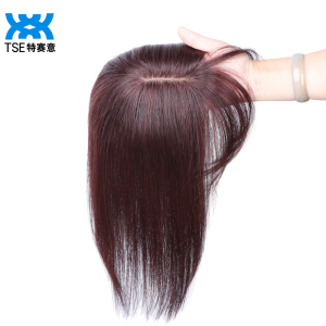 Một bộ tóc giả thực bao phủ mái tóc trắng ở trên làm tăng trọng lượng tóc 8 * 12cm trong khung lưới tự nhiên và thực tế 20 — 30cm