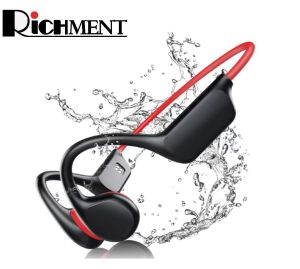【✅SG Seller✅】RICHMEN Bone Conduction Headphones Wireless Open-Ear Bluetooth Headphone with Mic - MP3 Play Built-in 32GB Memory IPX7 Waterproof Sports Headphones Built-in Mic Wireless Earphone for Gym Workout Swimming Running Cycling(with FREE SHIPPING)