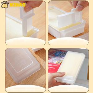 【N2HAO】 Portable Solid Butter Cutting Storage Box Kitchen Accessories Refrigerator Fresh Keeping Box Breakfast Cheese Fresh-Keeping Box