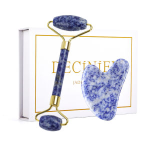 DECINIEE Jade GuaSh Massager for Face Blue GuaSha Board Natural Stone Scraper Body Massage Beauty Skin Care Slimming Health Tools
