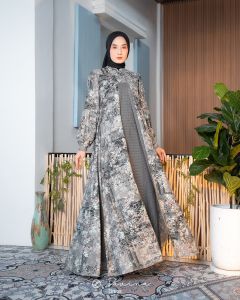 Dress Davina Series Gema Raya Zalifa Bahan Emboss Cotton premium nyaman gaun kondangan