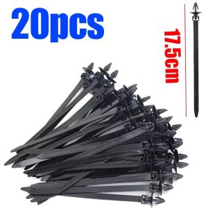 40PCS Nylon Cable Tie Buckle Universal Auto Push Rivet Clip for Car Repair Fastener Fender Liner Engine Guard Underbody Panel Fixing