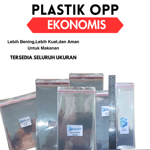 Plastik Opp Undangan Isi 100 Lembar Opp Seal Lem Plastik Souvenir