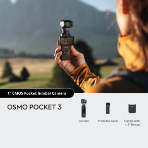 DJI Osmo Pocket 3 - Handheld 1-Inch CMOS & 4K/120fps | 2-Inch Rotatable Screen & Smart Horizontal-Vertical Shooting | 3-Axis
