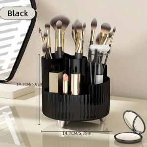 【3 วันจัดส่ง】กล่องเก็บเครื่องสำอาง ที่วางปากกาหมุนสำหรับเดสก์ท็อปแต่งตัว ชั้นวางลิปสติกแต่งหน้าขนาดใหญ่แปรง