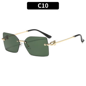 Fashionable frameless sun protection sunglasses trend ins Trendy summer sunglasses