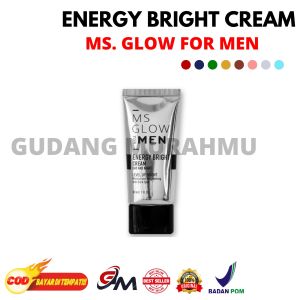 Gudang Murahmu -Energy Bright Cream Hall BPOM Krim Pagi Malam Ms Glow Men Energy Bright