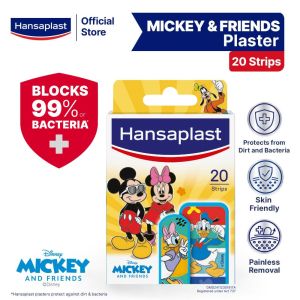 Hansaplast Disney Mickey And Friends Wound Plasters for Kids (20 Strips) / Wound Care - Cleanse Protect & Heal (Rawatan Luka)