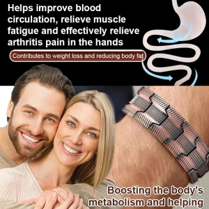 Health Magnet Therapy Bracelet Red Copper Magnetic Therapy Bracelet Pure Copper Bangles Health Bracelet For Men Women Better Sleep Enhances Vitality