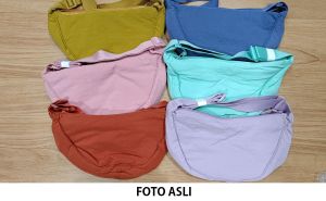 Tas Bahu Selempang Wanita Model Uniqlo Waist Bag Sling Bag Shoulder Casual Round Bulat Cewek Remaja