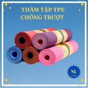 Thảm Tập Yoga TPE Cao Cấp Chống Trượt Hai Mặt An Toàn Không Mùi