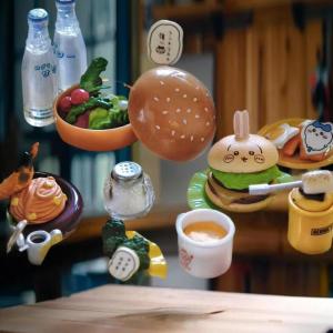 QUANSEN 1 Set 1 6 Dollhouse Hamburger Tableware Meal Box Mini Food Play Plate Model Miniature Kitchen Decoration DIY Accessories