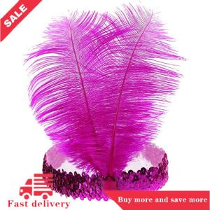 [COD] Sequins Feather Crystal Headband Indian Feather Headdress Holiday Party Indian Hairband Fashion Women Hair Accessories