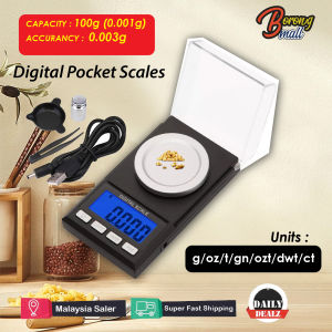 100g High Precision Pocket Scales Gold Jewellery Weighing Electronic Miligram Weight with USB Charge / Penimbang Emas