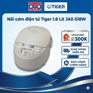 Nồi cơm điện tử Tiger 1.8 Lít JAX-S18W | Thiết kế hiện đại Màn hình hiển thị số Chức năng nấu cơm tự động | - Bảo hành chính hãng | - Giao hàng miễn phí | - Voucher lên đến 300K
