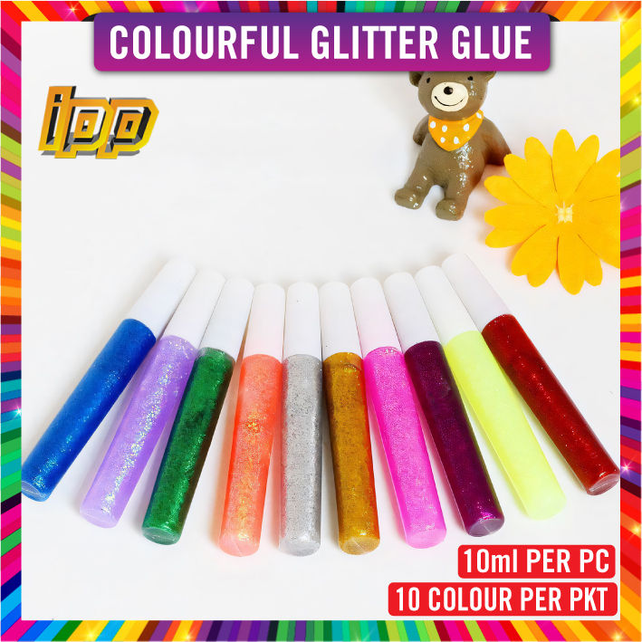 10 Colour Glitter Glue Set for DIY and Art Craft Lazada Lazada