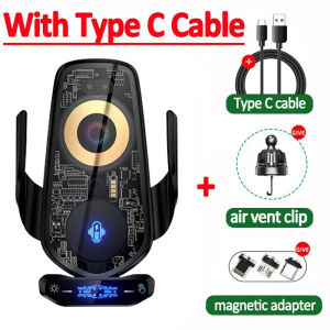 EKLEVA Car Wireless Charger Phone Holder Mount 15W Fast Charging Station For iPhone Samsung Xiaomi Auto Wireless Car Chargers