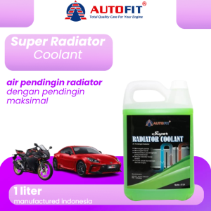 Autofit Pemulih Panas Radiator Cairan Anti Karat Hijau 1 Liter - Pemeliharaan Mesin Mobil/Motor