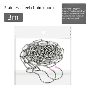 ocal shipping☝Foldable Stainless Steel Drying Rope Chain for Clothes Quilts & Anti-Rust Outdoor Use 户外不锈钢链条