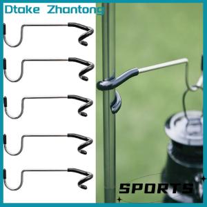 Dtake Camping Light Pole Hook Stainless Steel Tent Pole Lamp Hook Multifunctional Outdoor Camping Light Stand Hook Camping Equipment