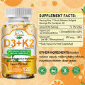 120 PCS Vitamin D3 & K2 Capsules Supplement Promotes Strong Bones And ...