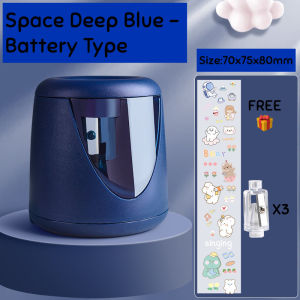 ☀️Life Core☀️ Electric Pencil Sharpener Battery Automatic Pencil Sharpeners Pengasah Pensil For Home Office School Student 削笔器