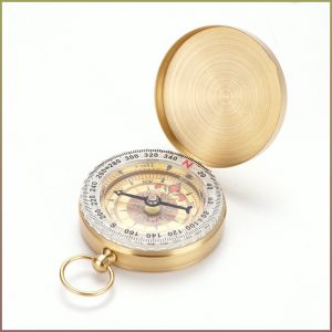 เข็มทิศ สวย สะดวก การวางตำแหน่งที่แม่นยำ ประณีต ทนทานต่อการตก ทองเหลืองคัดพิเศษ การปีนเขา