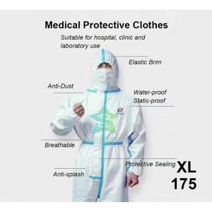 PPE Hazmat Bunny Suit Protective Suit Coverall Isolation Clothing Isolation Gown
