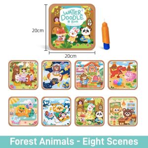 Aoduoyaya Magic Water Drawing Book for Kids Early Educational Busy Book Coloring Book Kids Painting Toys 3Y+