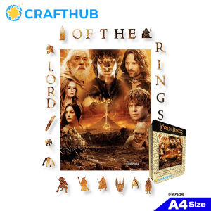 Crafthub The Lord of the Rings - Magical Sorcerer Hobbits| Thicker and Brighter than traditional | high quality wooden jigsaw puzzle board games
