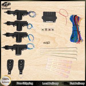 [Auto Vodool]Keyless Entry System Locking Kit Remote Control Door Lock Actuator with Turn Light Car Central Locking System Car Security Alarm System