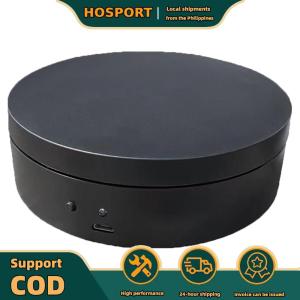 【HOSPORT】 360 Degree Rotating Photography Show Holder 12cm Jewelry Display Stand USB Charging/Battery Operated for Model Cake 3D Images