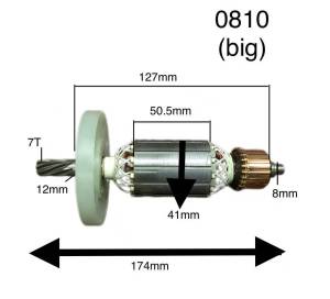 Rotor Armature for 0810 0810T Electric Breaker 7 teeth