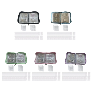 Organiser Book with Pockets and Thickened PVC Bags Necklace Earring Storage Binders Waterproof Holder