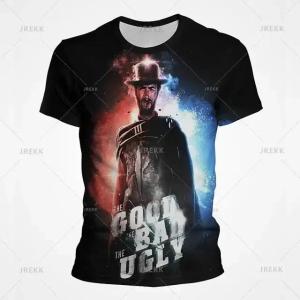 [Local Stock] VCC Summer New Hot Fashion 3d Printed Mens T-shirt Western Denim Plus Size Loose Comfortable Breathable Fashion Top 6xl