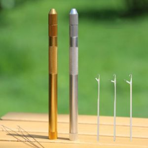 DISFUNNY 1 Set Kim loại Kim móc dreadlock Bện bảo trì Có thể tháo rời Dụng cụ nối tóc Dệt Tóc Giả dreadlock Móc đan Làm tóc giả bằng ren