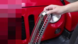 mv1 7PCS Front Grill Insert Grille Mesh Decoration Cover With Buckle for Jeep Wrangler JK 2007-2017 Car Exterior Accessories 5B8Z3