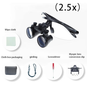 NICEDEN Dentistry 2.5X 3.5X  Binocular Magnifier Ultra-lightweight Headband Glasses Loupes Dental Surgical Optical Magnifying Glass for Dental Surgery Tools