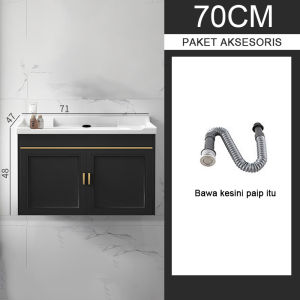 Wastafel Kamar mandi Lemari kamar mandi aluminium ruang minimalis modern Wastafel Keramik Kombinasi kabinet Wastafel Wall Mounted