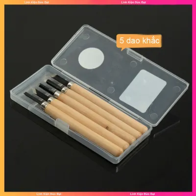5 Dao khắc gỗ khắc dưa khắc đa dụng chất liệu thép cán gỗ