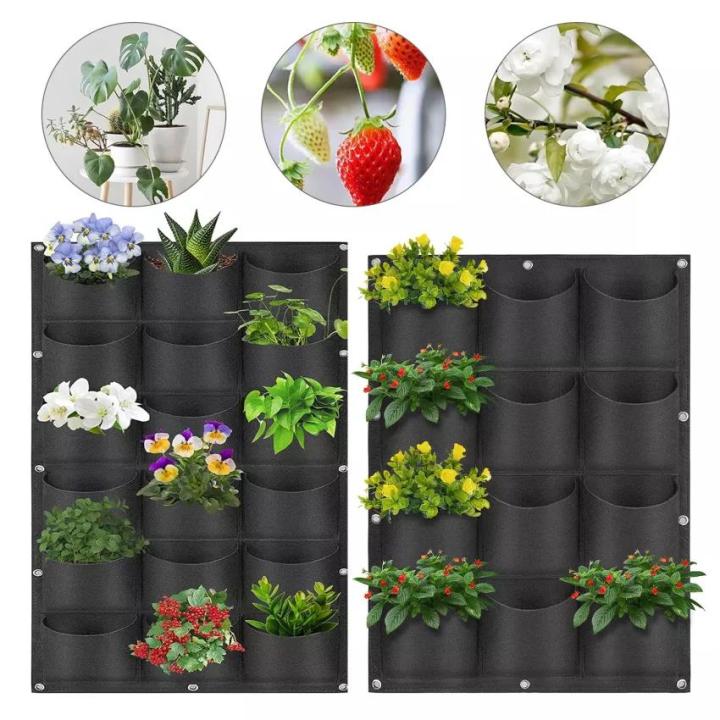 [Local warehouse] 72-hole wall-mounted planting bag Hanging vertical ...