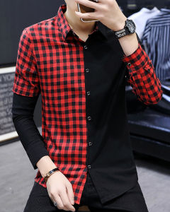 áo sơ mi áo sơ mi nam phối 2 màu kẻ caro cực trẻ trung và năng động tạo nên cá tính và phong cách thời trang cổ điển ấn tượng - H38