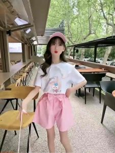 S03-01 Setelan baju kaos Setella dan celana pendek anak remaja import kekinian