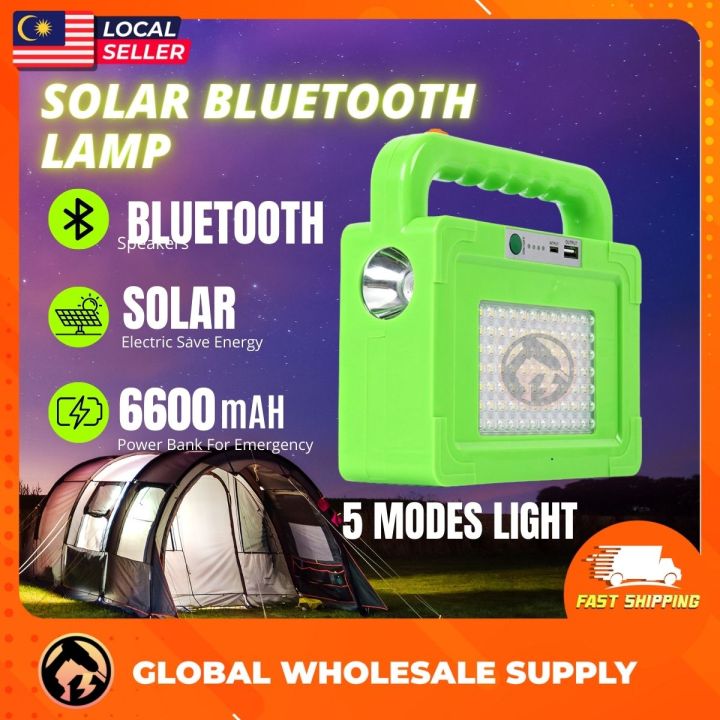 Solar Camping Light Rechargeable Power Bank Camping Bluetooth Speaker