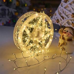 Dây đèn led chớp rễ cây dài 20m 30m màu vàng đủ màuchớp nháy nhiều chế độ