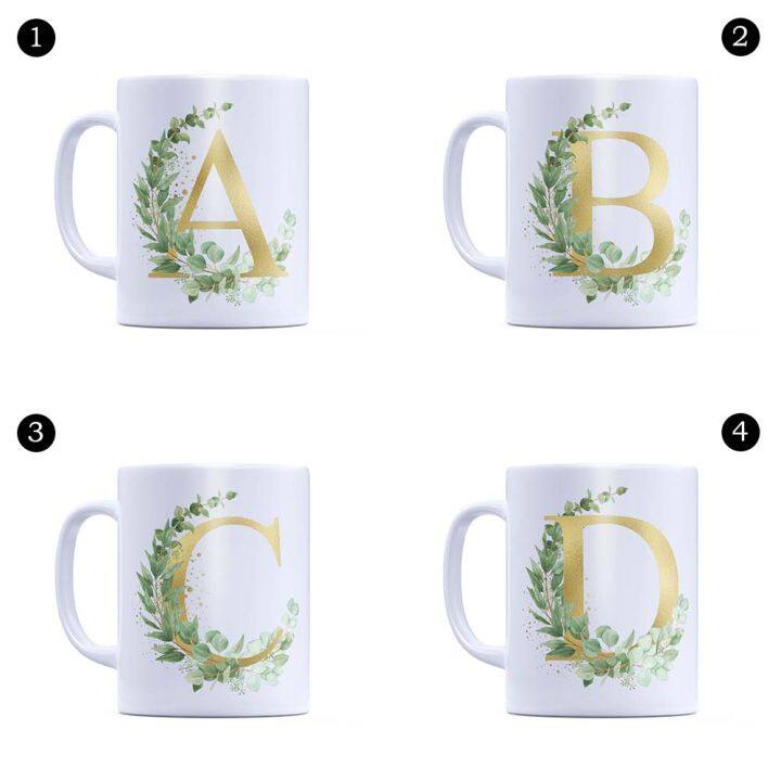 Mug Gelas Huruf Inisial A B C D Mug Kopi Gelas Keramik Premiun Souvenir T Hadiah Lazada 0193