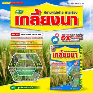 คุมฆ่าในนาข้าว ยาคุมหญ้า โคลมาโซน+โพรพานิล บิสไพริแบก-โซเดียม+เบนซัลฟูรอน-เมทิล และสารจับใบ ปุ๋ยยา 1 ชุด
